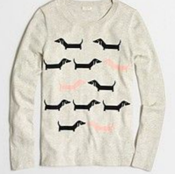 J. Crew Sweaters - J Crew Dachshund Dog Novelty Pullover Sweater